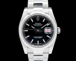 ROLEX 116200 DATEJUST SS BLACK DIAL FULL SET