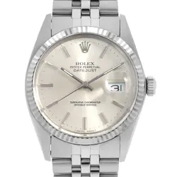 ROLEX DATEJUST 16014 SILVER BAR 89 NUMBER SECOND HAND MENS