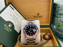 ROLEX GMT-MASTER II PEPSI 16710 40MM RED BLUE STAINLESS STEEL BOX PAPER 2006
