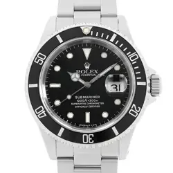 ROLEX SUBMARINER DATE 16610 BLACK X NUMBER SECOND HAND MENS