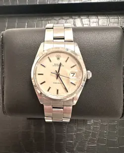 ROLEX OYSTERDATE 6694 SILVER OYSTER BRACELET WITH SILVER BEZEL STEEL WATCH