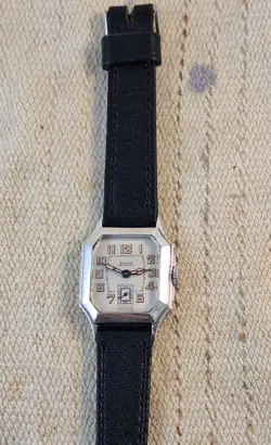 VERY RARE  MEN'S watch ROLEX MARCONI ,  WORK VERY WELL, ART DECO,SILVER