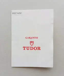 TUDOR ROLEX GUARANTEE WARRANTY PAPER BOOKLET - 1980S