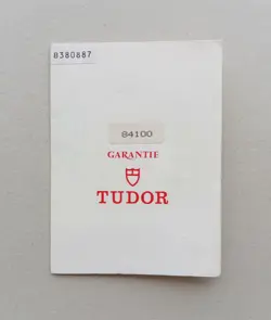 TUDOR ROLEX GUARANTEE WARRANTY PAPER BOOKLET PRINCE 84100