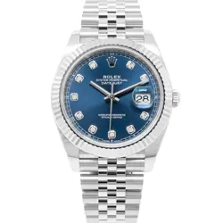 ROLEX DATEJUST 41 STEEL & WHITE GOLD 126334 - BRIGHT BLUE, JUBILEE