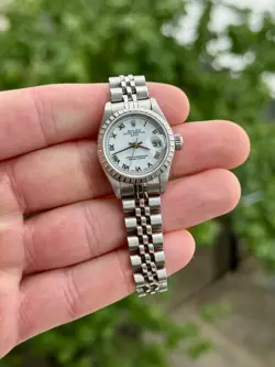 2004 ROLEX DATEJUST 79240 WHITE ROMAN 26MM W/ BOX & PAPERS + ORIGINAL RECEIPT!