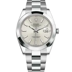 ROLEX DATEJUST 41, STAINLESS STEEL, SILVER INDEX DIAL, 126300