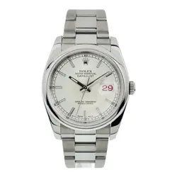 ROLEX DATEJUST 36 STAINLESS STEEL SILVER DIAL 36MM AUTOMATIC MEN’S WATCH 116200