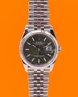 ROLEX DATEJUST 36MM 126234 PALM MOTIF FLUTED JUBILEE 2023
