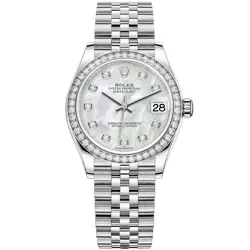 ROLEX DATEJUST 31 STEEL & WHITE GOLD 278384RBR MOTHER OF PEARL DIAMOND, JUBILEE