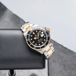 ROLEX SUBMARINER 16613 TWO TONE BLACK DIAL WITH PAPERS 1993 YEAR