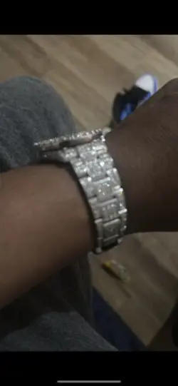 MENS ROLEX DATEJUST DIAMOND & STAINLESS STEEL WATCH