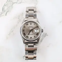 ROLEX DATEJUST 16200 SILVER ROMAN DIAL 36MM OYSTER BRACELET