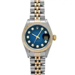 ROLEX DATEJUST 79173G BLUE GRADIENT/DIAMOND WATCH 687376