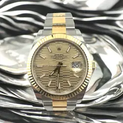 ROLEX DATEJUST 126333 GOLD DISCONTINUED MOTIF DIAL