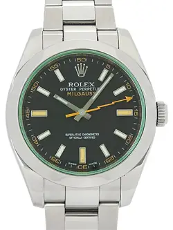 ROLEX MILGAUSS GREEN GLASS 116400GV V MEN #T042