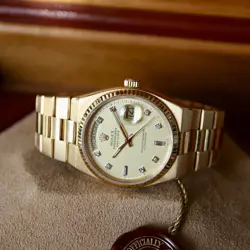 1981 ROLEX OYSTER QUARTZ DAY DATE WATCH 19018 18K YG PRESIDENT 36MM BOX & PAPERS