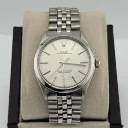 ROLEX OYSTER PERPETUAL 1002 34MM SILVER DIAL STAINLESS STEEL JUBILEE