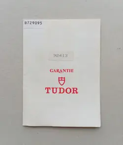 TUDOR ROLEX WARRANTY WARRANTY PAPER BOOKLET PRINCESS 92413