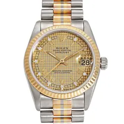 ROLEX DATEJUST 31 TORIDOLL 68279GBIC CHAMPAGNE/10PD DIAL WATCH
