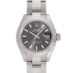 ROLEX DATEJUST 28 279174 DARK GREY/BAR DIAL WATCH