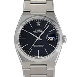 ROLEX DATEJUST  17000 BLACK/BAR DIAL WATCH