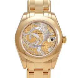 ROLEX DATEJUST 34 GOLDUST DREAM 81208NR WHITE ROME DIAL WATCH