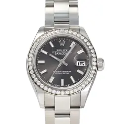 ROLEX DATEJUST 28 279384RBR DARK GREY/BAR DIAL WATCH