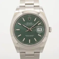ROLEX OYSTER PERPETUAL DATEJUST 126300 SS SS AT MINT GREEN DIAL