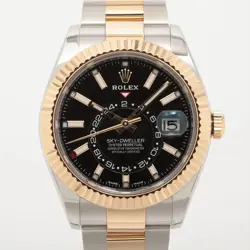 ROLEX SKY-DWELLER 326933 SS×YG SS×YG AT BLACK DIAL