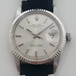 ROLEX OYSTER DATEJUST REF 1601 36MM 18K GOLD SS MENS 1970S AUTOMATIC RA595B