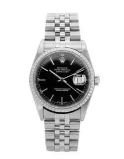 ROLEX DATEJUST 36 / BLACK BATON DIAL / 2003 / 16620