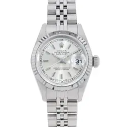 ROLEX DATEJUST 69174 SILVER BAR R NUMBER SECOND HAND WOMEN