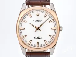 *RARE* ROLEX 18K ROSE / WHITE GOLD CELLINI DANAOS 38MM MANUAL WATCH 4243 W/ BOX