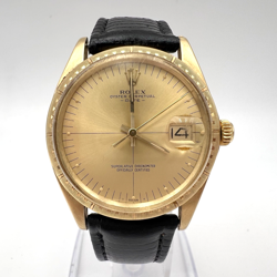 14K 1972 Rolex Cal.1570 Model 1512 Oyster Perpetual Date Just Wrist Watch.