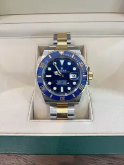 ROLEX SUBMARINER 126613LB BLUESY SILVER AND GOLD OYSTER BRACELET WITH BLUE BEZEL