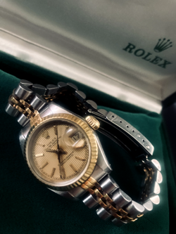 ROLEX OYSTER PERPETUAL DATEJUST LADIES 18K/SS GOLD SS 69173 WATCH JUBILEE