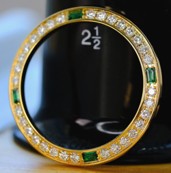 DIAMOND BEZEL FOR ROLEX LADIES DATEJUST 26MM MODEL 6917 69173 TWO TONE WATCH