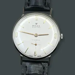 VTG ROLEX MARCONI NICKEL PLATED CASE  34MM 1930 SILVER DIAL