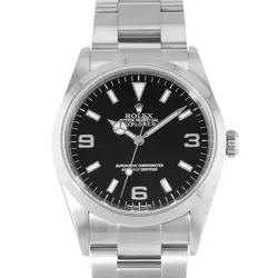 ROLEX EXPLORER 114270 36MM BLACK ARABIC STEEL OYSTER AUTOMATIC MENS WATCH 2002