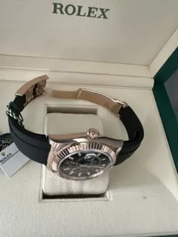 Unworn Rolex Sky-Dweller Ref 326235 18K Rose Gold OysterFlex Chocolate Dial~ B&P