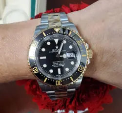 COMPLETE SET 43MM ROLEX SEA-DWELLER TWO TONE CERAMIC BLACK DIAL 126603 (2019)