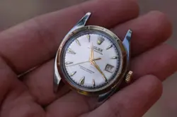 VINTAGE 1953 ROLEX BIG BUBBLEBACK REF. 6105 OYSTER PERPETUAL DATE REFINISHED DIA