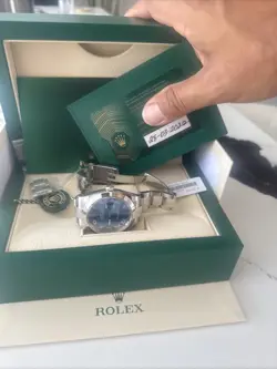 ROLEX DATEJUST 41MM  AZURRO SMOOTH  BEZEL 126300 DATE 2022
