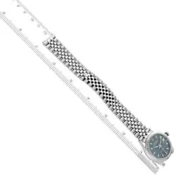 ROLEX DATEJUST MIDSIZE STEEL WHITE GOLD MINT GREEN DIAL WATCH 278274