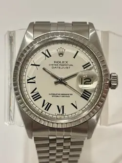 ROLEX OYSTER PERPETUAL DATEJUST REF.1603 WHITE DIAL AUTOMATIC WINDING WRISTWATCH