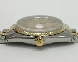SERVICED ROLEX DATEJUST 36MM 16013 GHOST DIAL GOLD AND STEEL TWO TONE JUBILEE