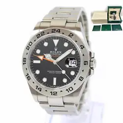 2023 ROLEX EXPLORER II 226570 42MM BLACK DIAL STEEL BOX PAPERS