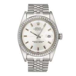 RARE ROLEX DATEJUST 1603 SILVER PROTOTYPE DIAL  STAINLESS STEEL MENS WATCH