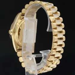 PAPERS MINT Rolex President Day-Date Champagne 18038 Quickset Yellow Gold Watch